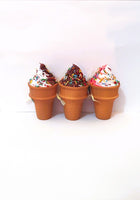 
              Assorted Foam Ice Cream Cone Ornaments - Set of 3
            