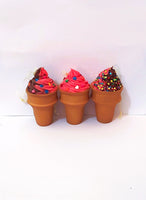 
              Assorted Foam Ice Cream Cone Ornaments - Set of 3
            