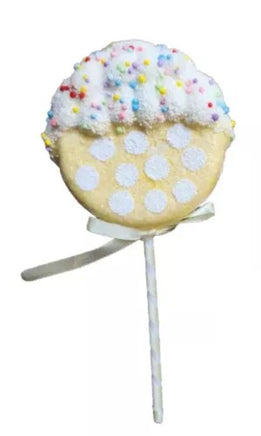 Glittered Polka Dot Lollipop Tree Picks