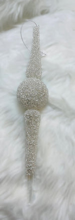 Set of 3- Crystal Finial Ornaments