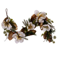 
              60" White Magnolia Garland
            