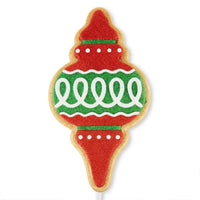 
              Red & Green Glitter Finial Christmas Cookie Outdoor Pathway Marker
            