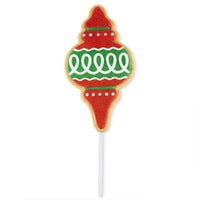 
              Red & Green Glitter Finial Christmas Cookie Outdoor Pathway Marker
            