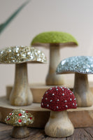 
              Set of 5- Mushrooms with Mosaic Tops
            