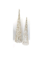 
              White Popcorn Cone Trees - Set of 2
            