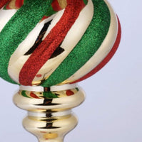 
              34" Finial Shatterproof Christmas Ornament Lawn Stake, Red, Green, and Gold
            