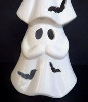 
              Halloween Ceramic 3 Ghost Hear No Evil See No Evil Say No Evil Illuminated 15" Figurine
            