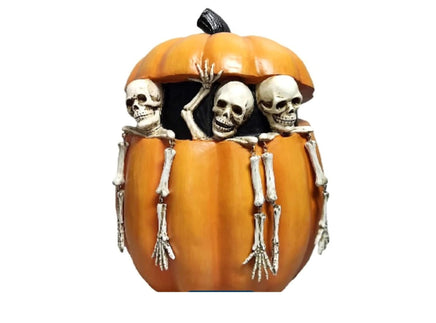 Homespun Halloween Skeleton Trio in Pumpkin, 13"