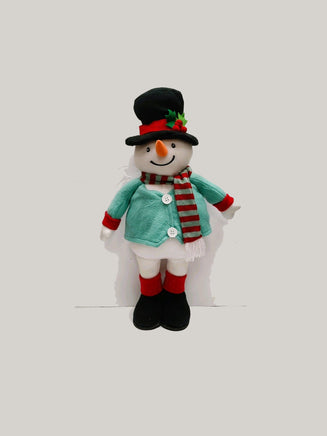 Plush Tabletop Snowman with Top Hat