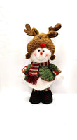 
              Plush Tabletop Snowman with Reindeer Hat
            