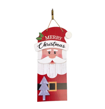 14" Rectangle "Merry Christmas" Santa Sign