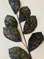 
              27" Black/Gold Glitter Leaf Christmas Spray
            