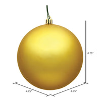 
              4.75" Honey Gold Matte Ball Ornament
            