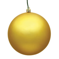 
              4.75" Honey Gold Matte Ball Ornament
            