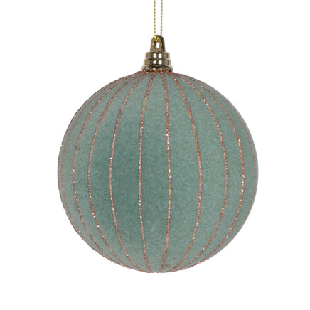 4" Light Green Round Ornament