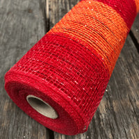 
              Deco Mesh 21"-Red/Orange Striped-10 yds
            