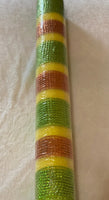 
              Deco Mesh 21"-Red/Yellow/Green Striped-10 yds
            