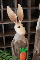 
              Set of 2- Painted Metal and Wood Easter Rabbits
            