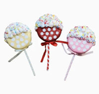 
              Glittered Polka Dot Lollipop Tree Picks
            