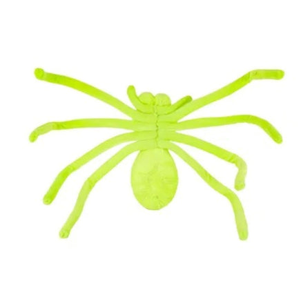 Neon Yellow Black Light Reactive Fabric Spider, 22.8in