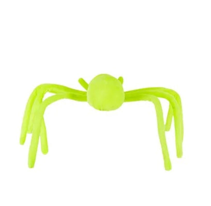 Neon Yellow Black Light Reactive Fabric Spider, 22.8in