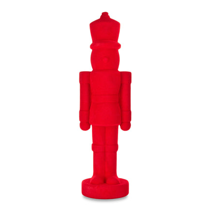 27" Red Flocked Nutcracker Decoration