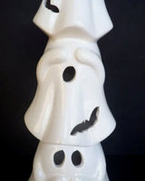 
              Halloween Ceramic 3 Ghost Hear No Evil See No Evil Say No Evil Illuminated 15" Figurine
            