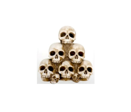 Light Up Polyresin Halloween Skull Head Decor