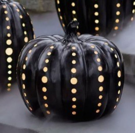 Light Up Black Pumpkin Decor