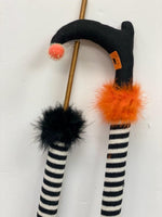 
              Set of 2- Blk/Wht Striped Witch Legs
            