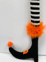 
              Set of 2- Blk/Wht Striped Witch Legs
            