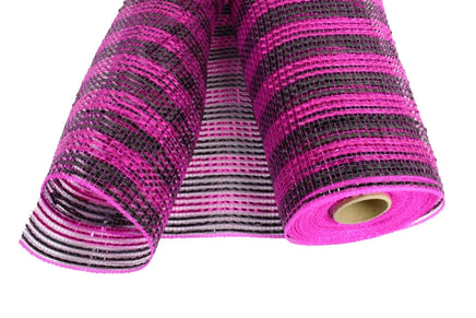 Deco Mesh 21"-Pink and Black-10 yds