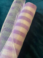 
              Deco Mesh 21"-Lavender/White/Iridescent Striped-10 yds
            