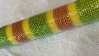 
              Deco Mesh 21"-Red/Yellow/Green Striped-10 yds
            