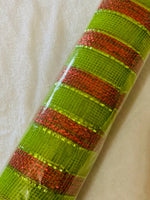 
              Deco Mesh 21"-Red/Lime Green Striped-10 yds
            