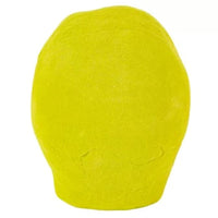 
              3.46" Neon Yellow Black Light Reactive Flocked Skull Decoration
            