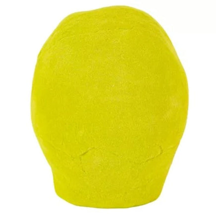 3.46" Neon Yellow Black Light Reactive Flocked Skull Decoration