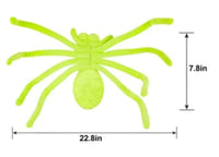 
              Neon Yellow Black Light Reactive Fabric Spider, 22.8in
            