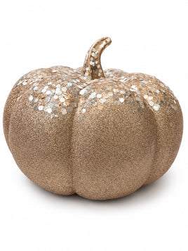 Large Gold Glitter Tabletop Pumpkin