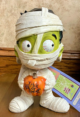 🎃 Cute Mummy “Trick or Treat” Halloween Figurine