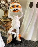 
              🎃 Halloween Mummy Pumpkin Figurine – Seasonal Decor
            