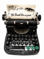
              "Til Death Do Us Part" Halloween Tabletop Typewriter
            