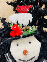 
              Snowman Pic With Black Buffalo Plaid -28" Long
            