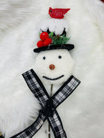 
              Snowman Pic With Black Buffalo Plaid -28" Long
            