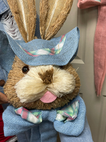 
              35" & 25"  Burlap & Fabric Hanging Bunny Heads
            