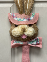 
              35" & 25"  Burlap & Fabric Hanging Bunny Heads
            