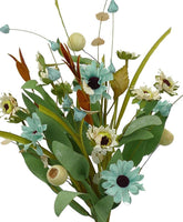 
              21” Sunflower Berry Bush: Blue/Cream
            