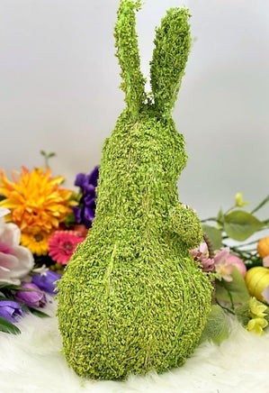 Straw Standing Easter Bunny-Green