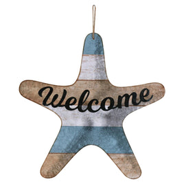 Welcome Starfish-Shaped Wall Décor Sign