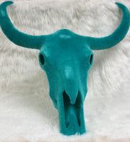 
              Flocked Longhorn Skull Wall Mount
            